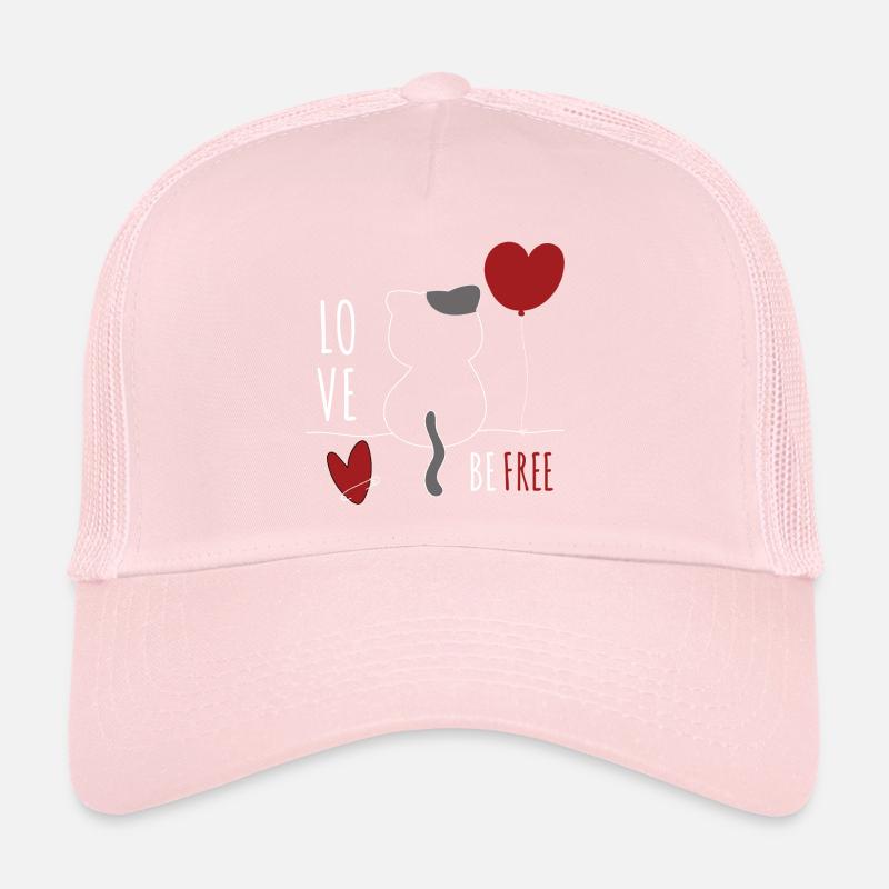Katze mit Herz Katzenliebe Tierliebe Katzen Trucker Cap