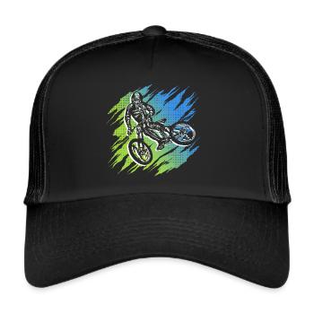 Mountain Bike Bike Graphic Mountain Bike - Trucker Cap - black/black - Front