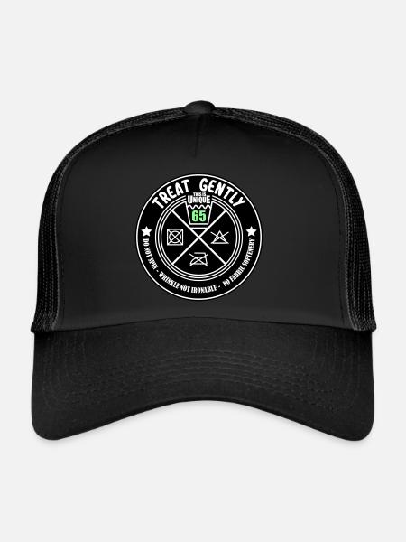 Traitement doux La pièce unique est de 65 | Les couleurs peuvent être changées - Casquette trucker  - noir/noir - Devant