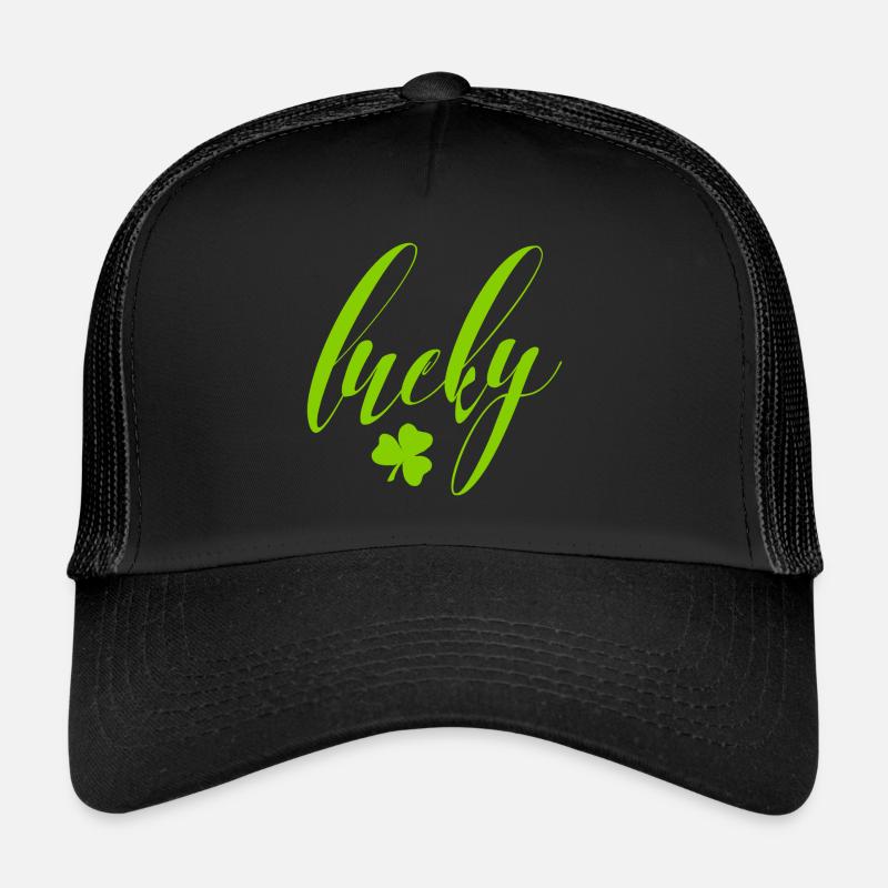 Fête de la Saint-Patrick du trèfle chanceux Casquette trucker 
