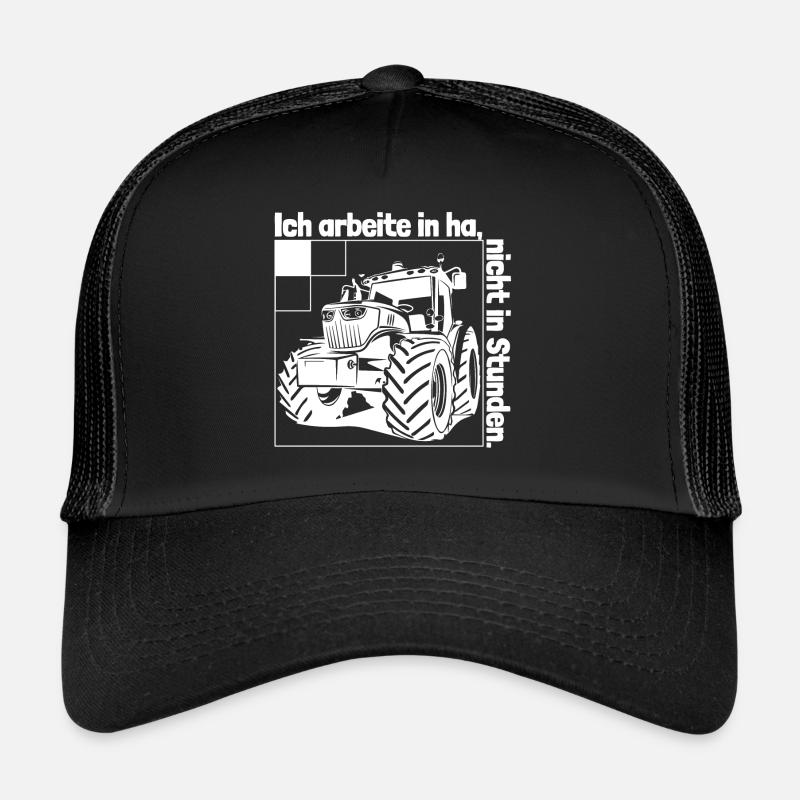 Ich arbeite in Hektar - Lohnarbeit Bauer Traktor Trucker Cap
