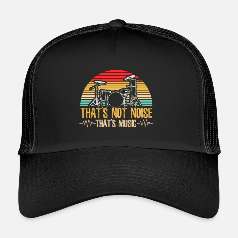 Schlagzeug Drummer Musik Geschenk - Trucker Cap - Schwarz/Schwarz