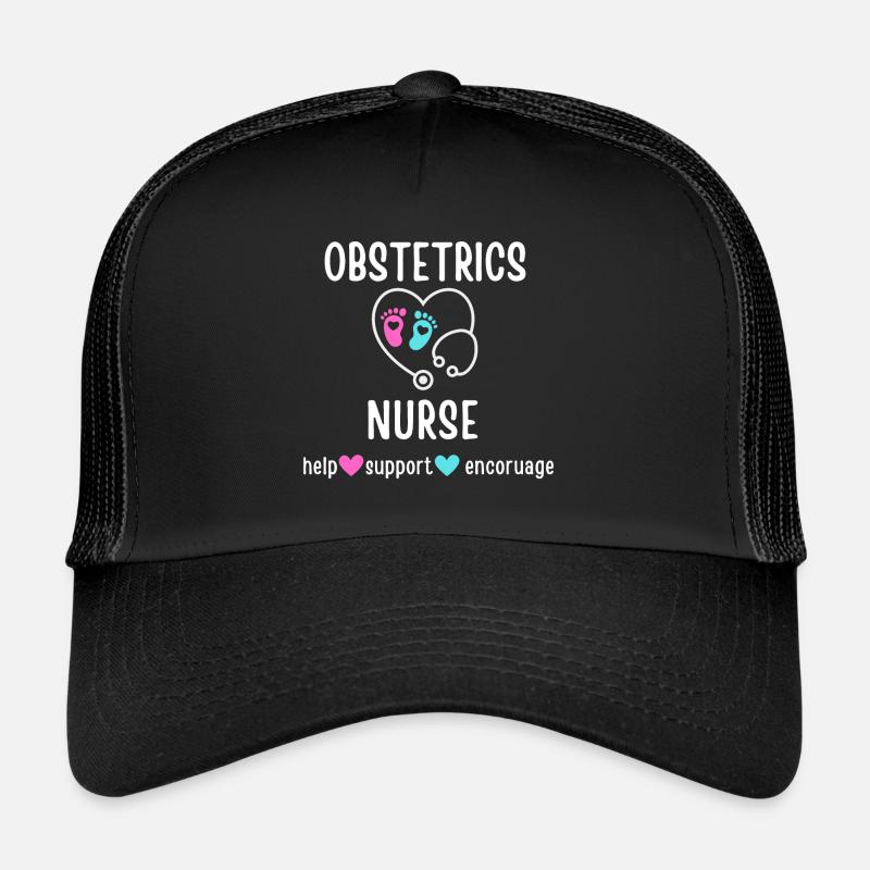 Obstetrics Nurse - Trucker Cap - black/black