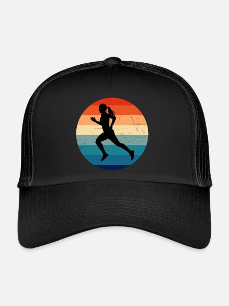 Ski de fond Jogging Running Hommes - Casquette trucker  - noir/noir - Devant