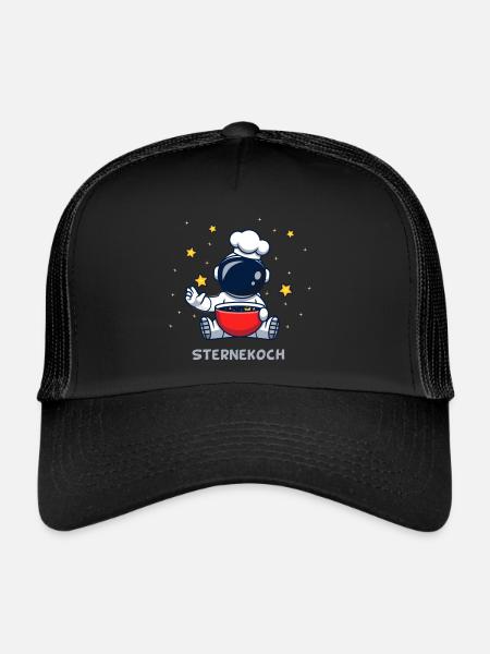 SterneKoch (Sternchen-Suppe-Edition) - Trucker Cap - Schwarz/Schwarz
