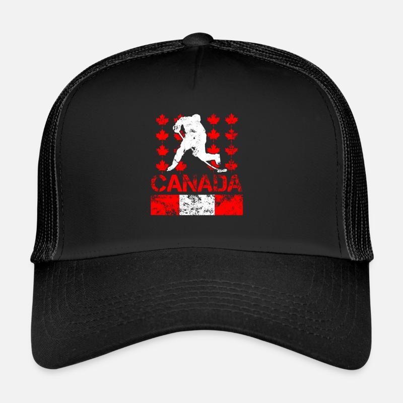 Eishockey Kanada - Trucker Cap - Schwarz/Schwarz