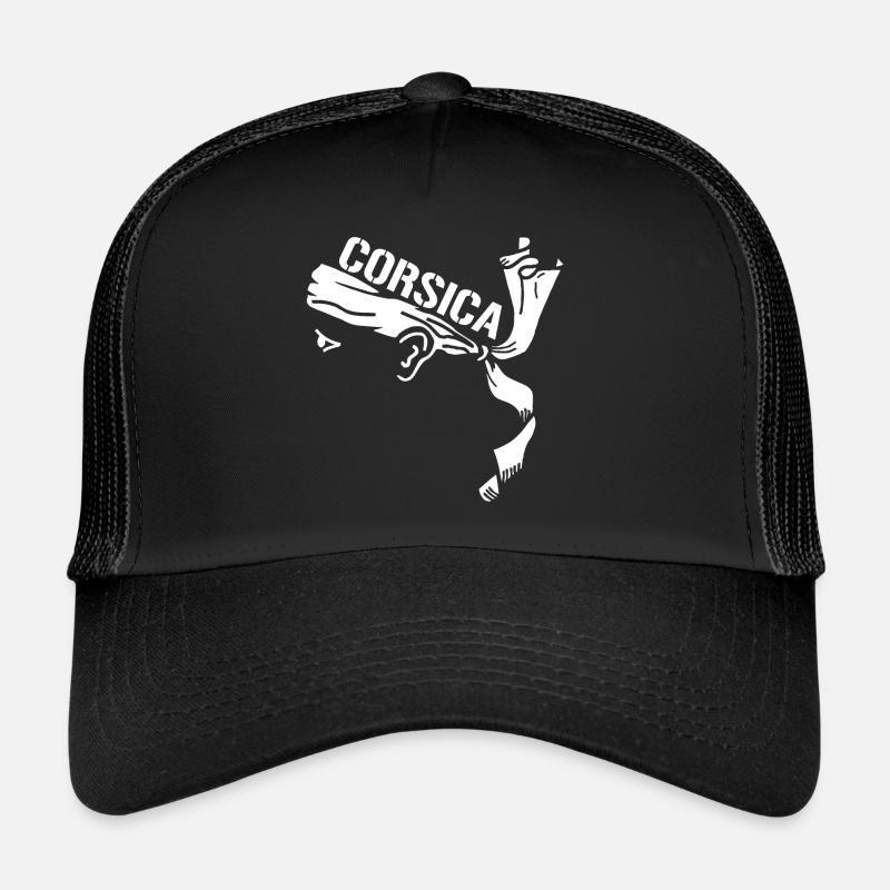 Korsischer Kopf - Trucker Cap - Schwarz/Schwarz