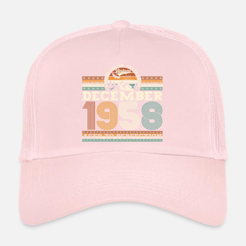 Né en décembre 1958 cadeau de 64e anniversaire Casquette trucker 