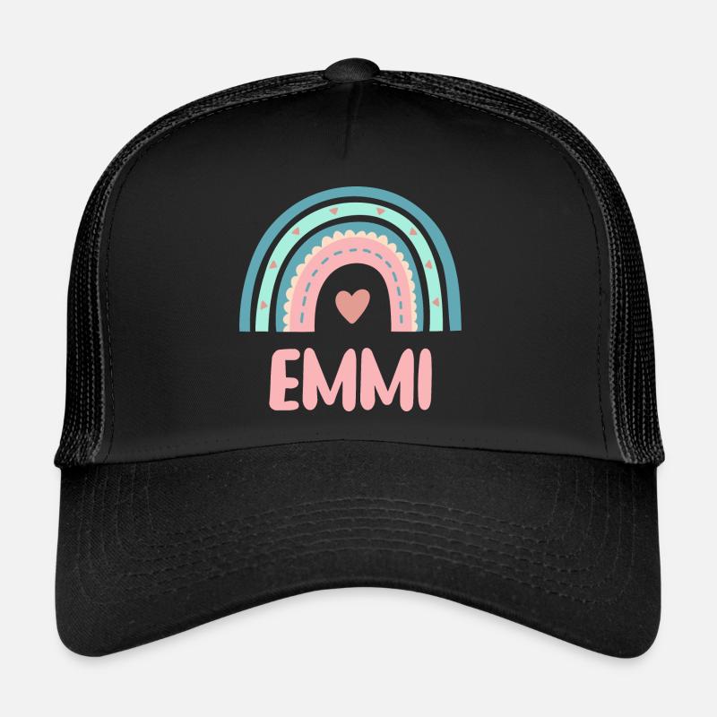 Emmi Name Rainbow Baby Trucker Cap