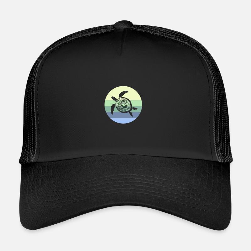 Turtle Retro Graphic Trucker Cap