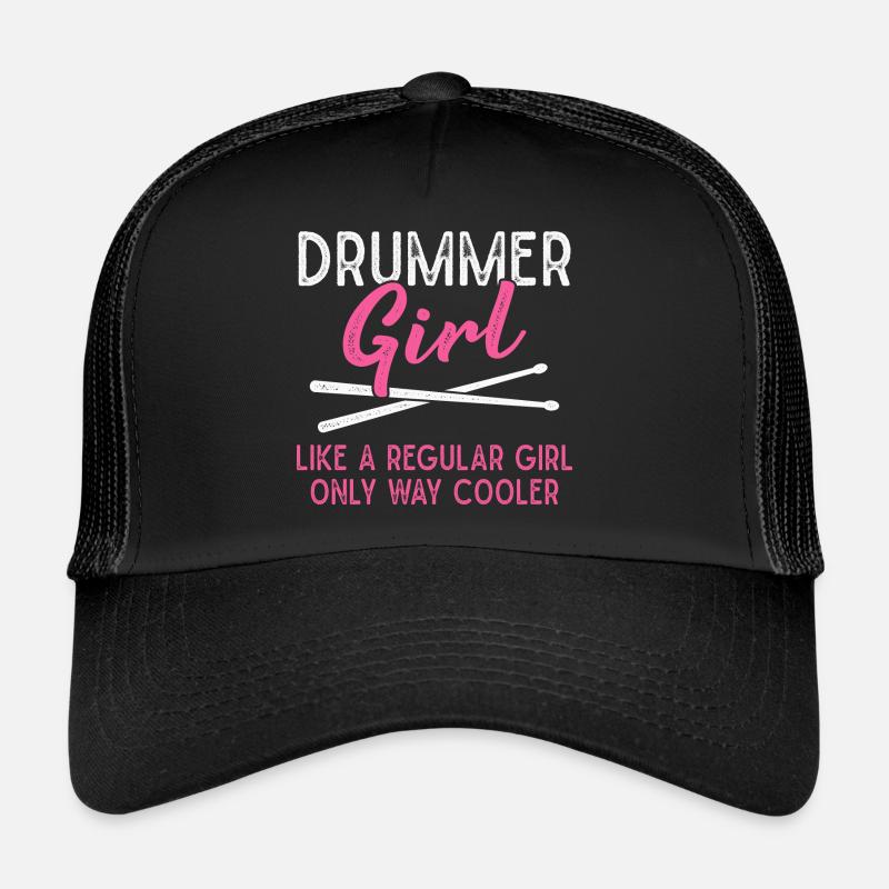 Schlagzeuger Mädchen Schlagzeug Drumsticks Trucker Cap