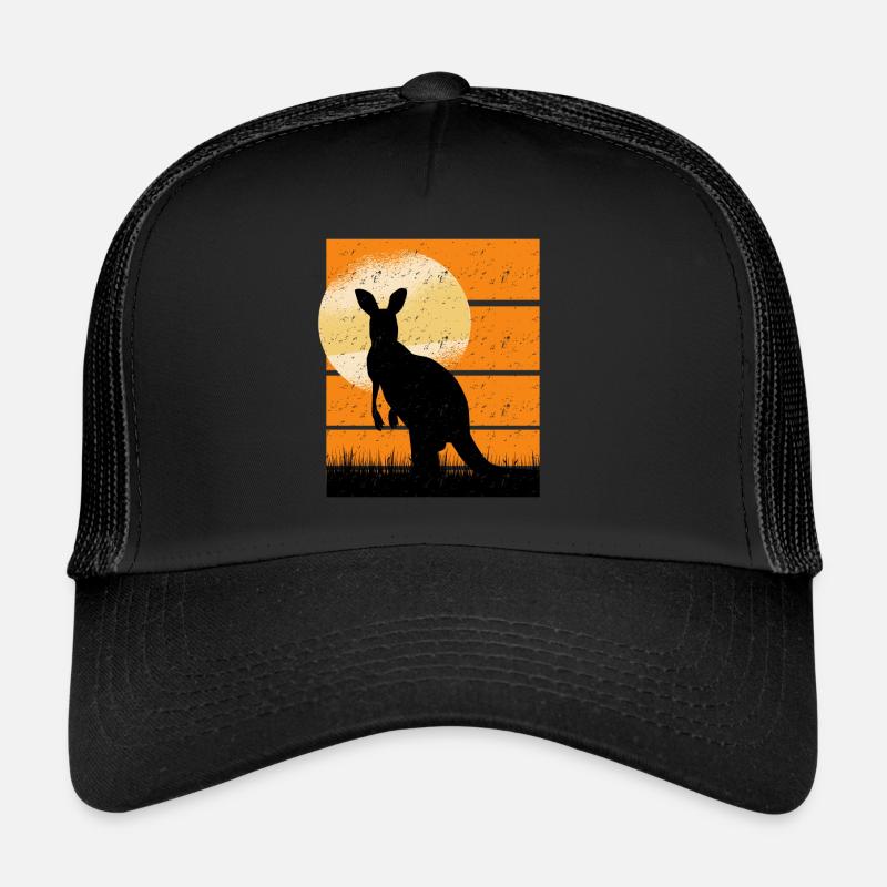 Cangourou dans Sunset rétro Casquette trucker 