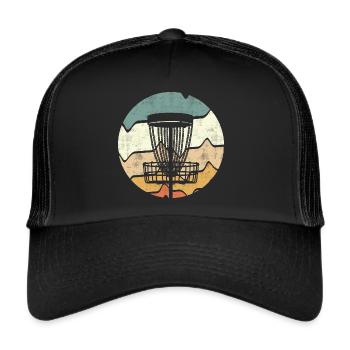 Lecteur de disc golf vintage Design Disc Golf - Casquette trucker  - noir/noir - Devant