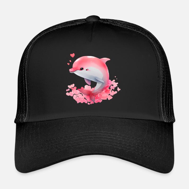 Dolphin Valentine's Day Gift Trucker Cap