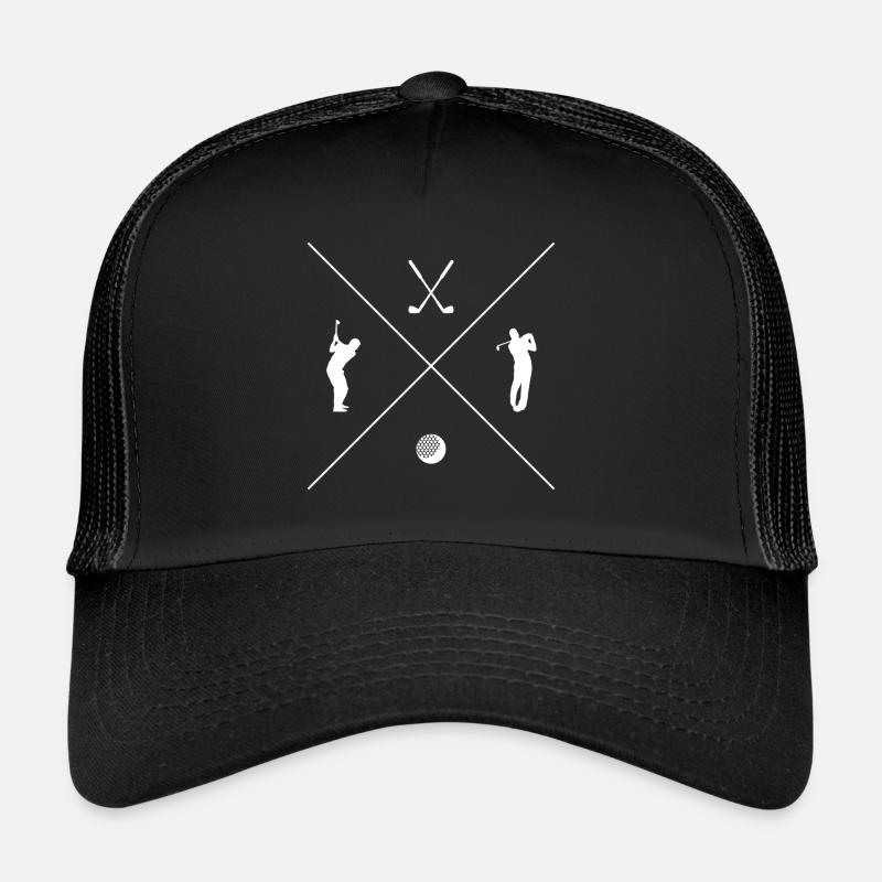 Golfspieler Golfschläger Golfer Golfen Golf - Trucker Cap - Schwarz/Schwarz
