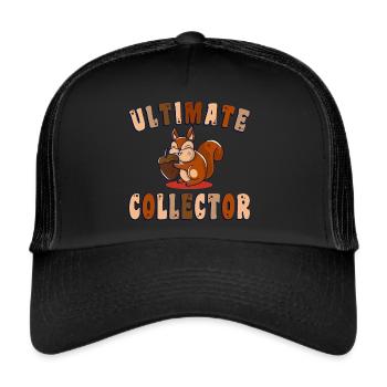 Lustiger Eichhörnchenliebhaber Ultimative Nuss Sammler Geschenk - Trucker Cap - Schwarz/Schwarz - Vorne