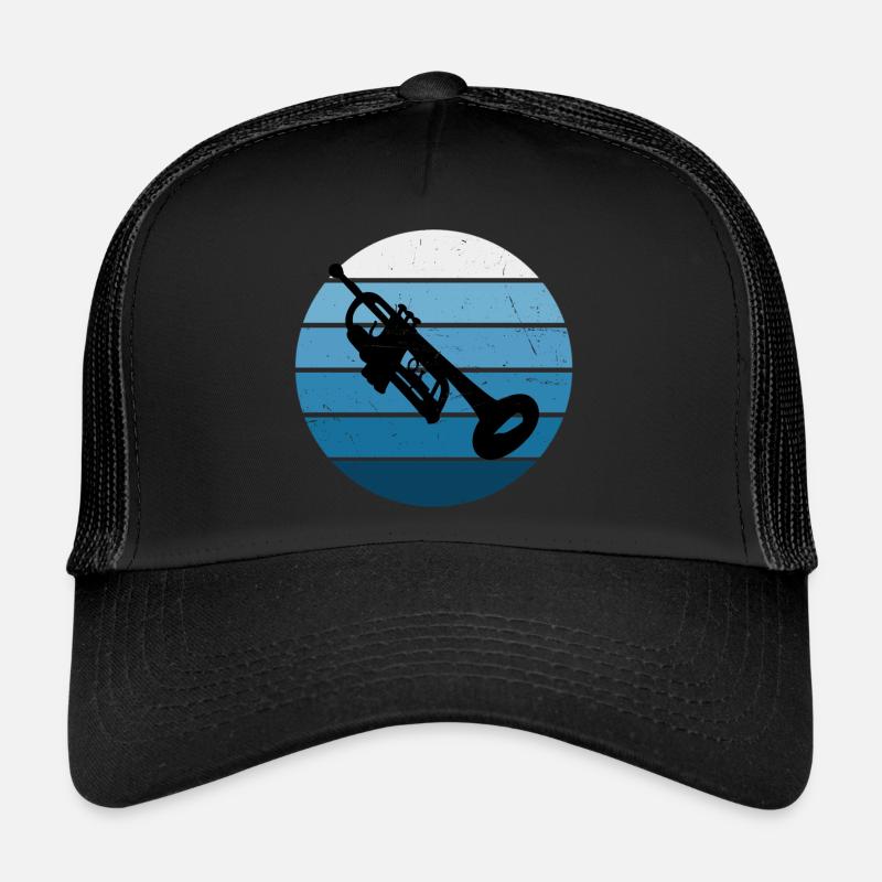 Trompetenspieler Trompeter Trompete Jazz Trompeter - Trucker Cap - Schwarz/Schwarz