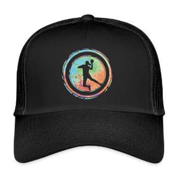 Handball Player Handball Player Handball Player - Trucker Cap - black/black - Front