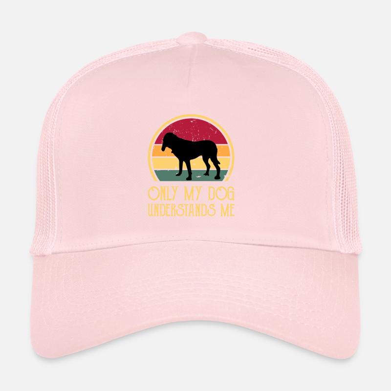 Bluetick Coonhound Dog Silhouette Retro Sunset Trucker Cap