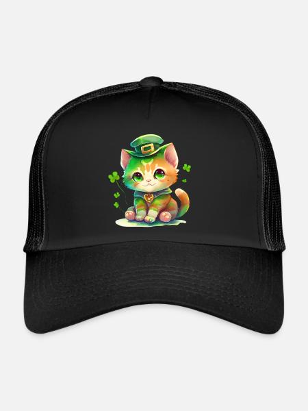 St Paddy's St Patricksday St Patrick Day - Trucker Cap - black/black - Front