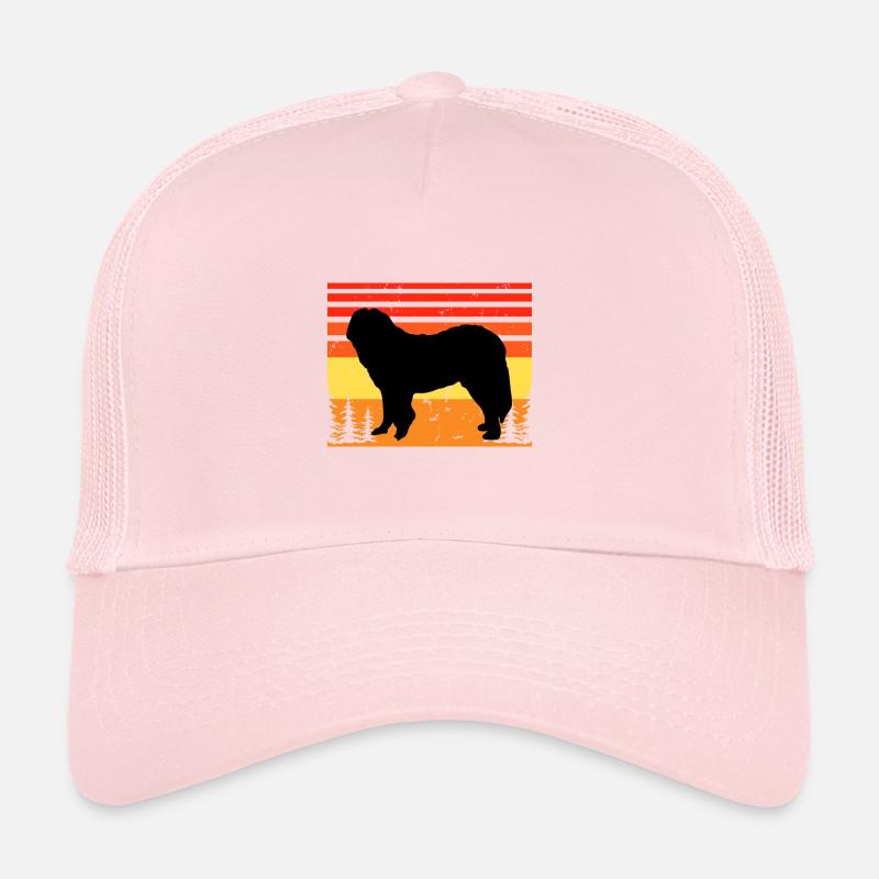 Chien de berger du Caucase Silhouette Rétro Coucher de soleil Casquette trucker 