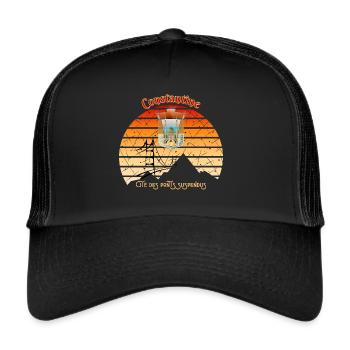 Constantine Cité des ponts suspendus - Casquette trucker  - noir/noir - Devant