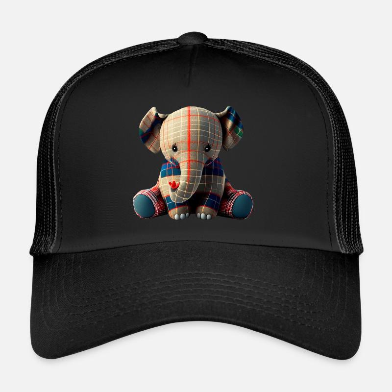Fabric elephant Trucker Cap