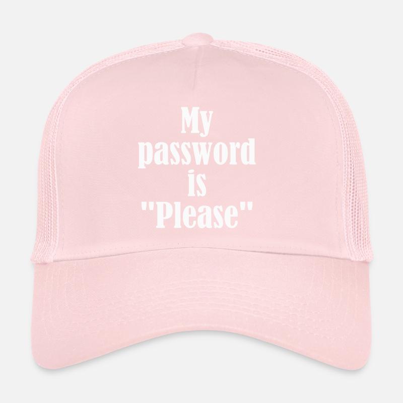 My Password is Please - white Trucker Cap