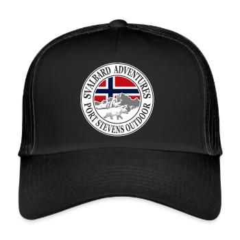 Svalbard - Polar bear - Spitzbergen - Eisbär - Trucker Cap - Schwarz/Schwarz - Vorne