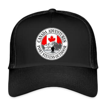 Kanada - Angler - Maple Leaf - Canada - Trucker Cap - Schwarz/Schwarz - Vorne