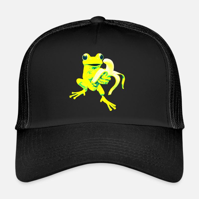 Grenouille jaune Casquette trucker 