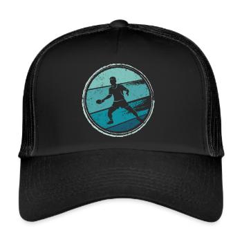 Table Tennis Ping Pong Vintage Table Tennis Player - Trucker Cap - black/black - Front