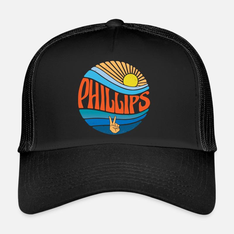 Phillips-Hemd Starke Krawatte des Vintagen Sonnenuntergang-Phillips Trucker Cap