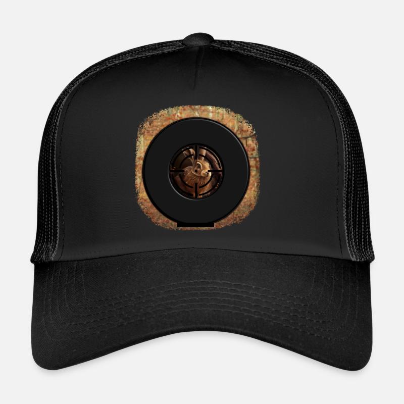 Hare in a hunter's scope Trucker Cap