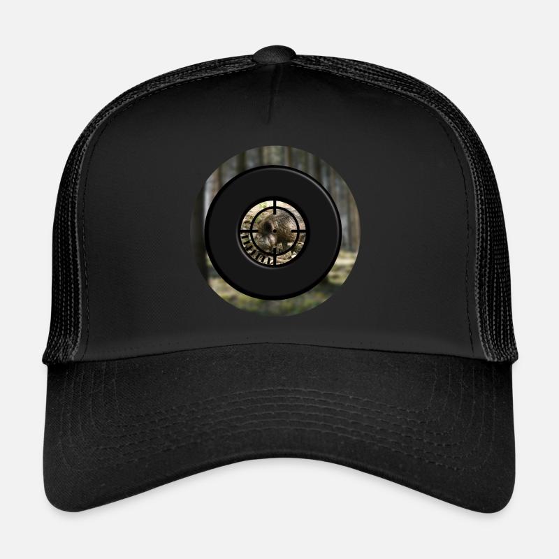 A boar through the scope Trucker Cap