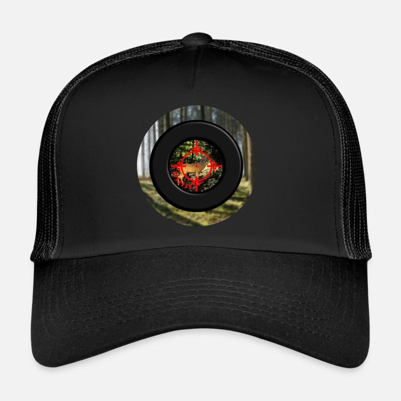Ein Hirsch durch das Zielfernrohr zu sehen Trucker Cap