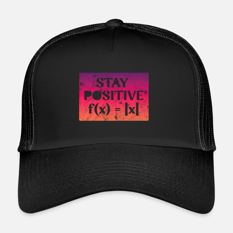 Stay Positive - Trucker Cap - Schwarz/Schwarz