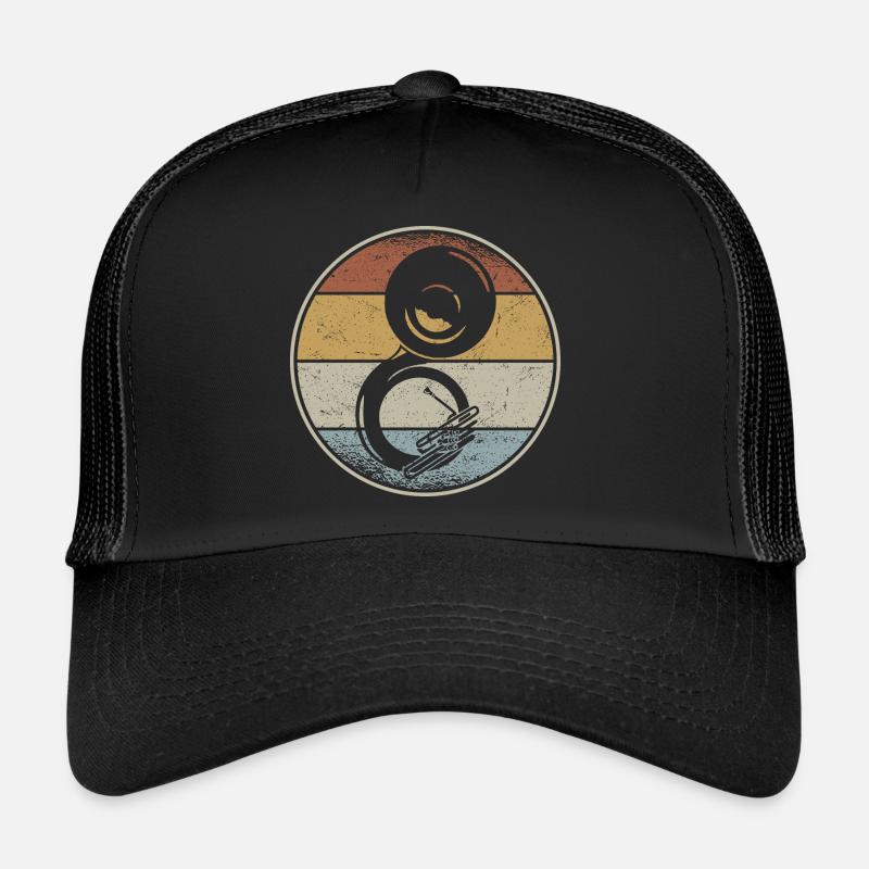 Retro Sousaphone Marching Band Brass Instrument Trucker Cap