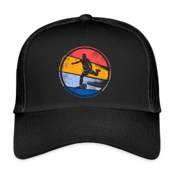 Footballer Vintage Football Player Football Player - Trucker Cap - black/black - Front