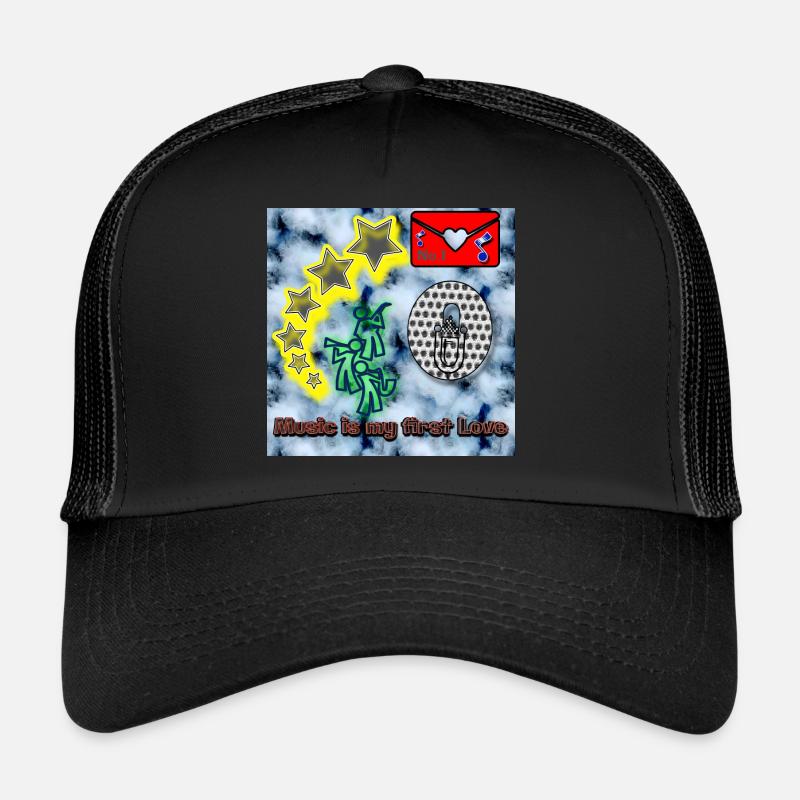Music is my first Love - Image - 2023 - Trucker Cap - black/black
