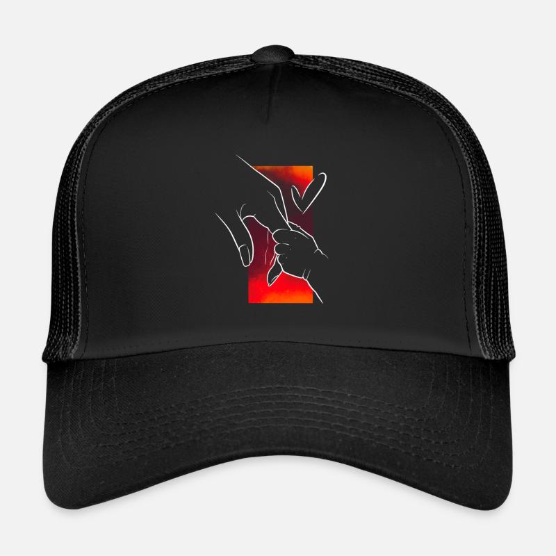 Die Liebe einer Mutter, ein Geschenk für die beste Mutter - Trucker Cap - Schwarz/Schwarz