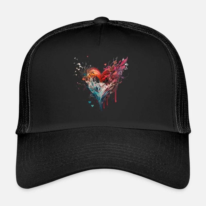 Liebe - Trucker Cap - Schwarz/Schwarz