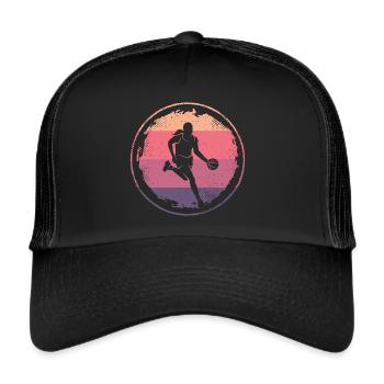 Joueuse de basket-ball Basketteuse Joueuse de basket-ball - Casquette trucker  - noir/noir - Devant
