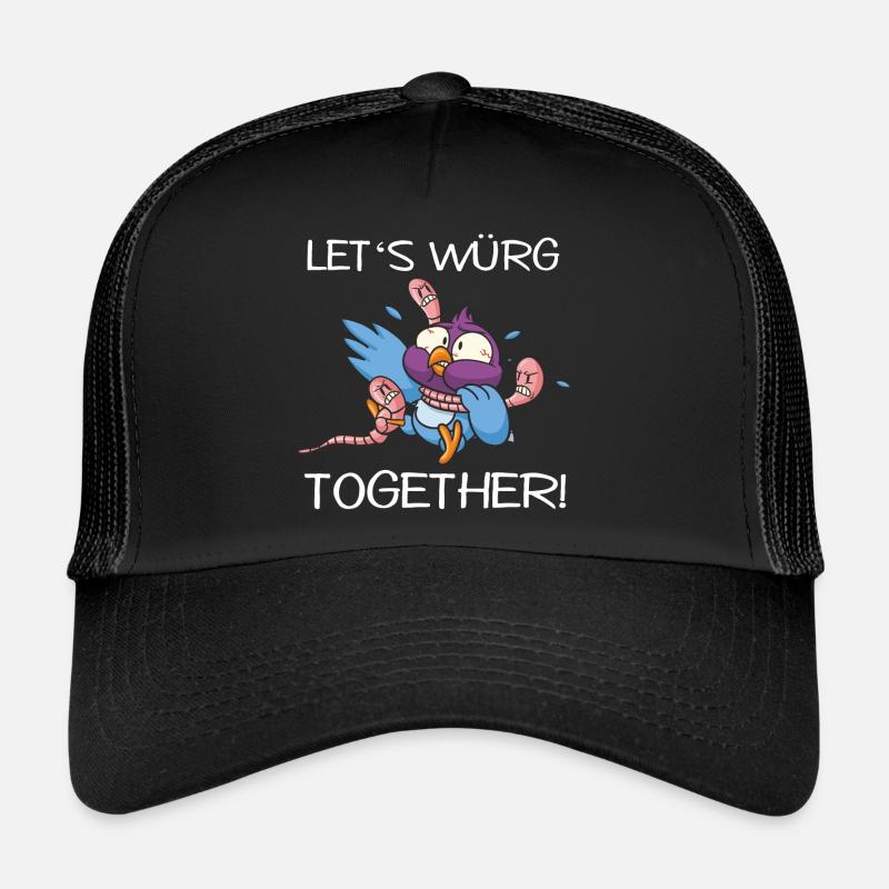 Let's würg together - Trucker Cap - Schwarz/Schwarz