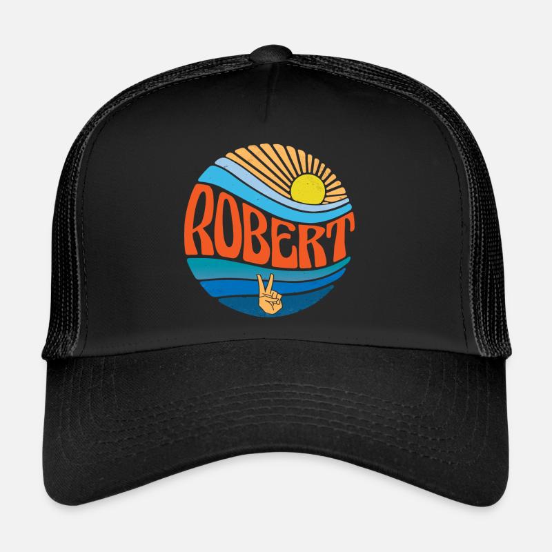 Robert Hemd Vintage Sunset Robert Groovy Krawatte Dye - Trucker Cap - Schwarz/Schwarz