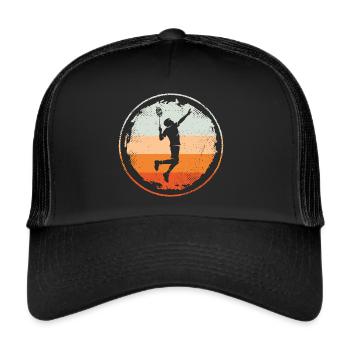 Badminton player Badminton Vintage Badminton - Trucker Cap - black/black - Front