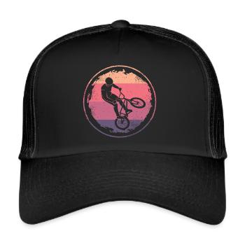 BMX Rider Cyclist Vintage Bicycle BMX - Trucker Cap - black/black - Front