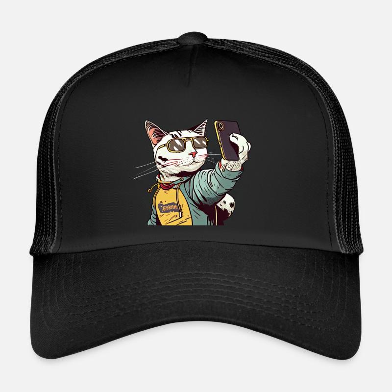 Comic Katze Selfie Trucker Cap