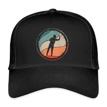 Darts Player Dartboard Darts Game Darts Player - Trucker Cap - black/black - Front
