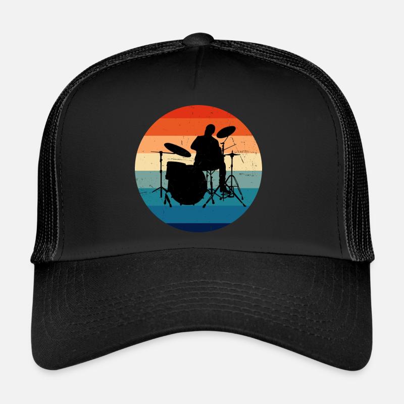 Percussionniste Batteur Batterie Jouant de la batterie Casquette trucker 